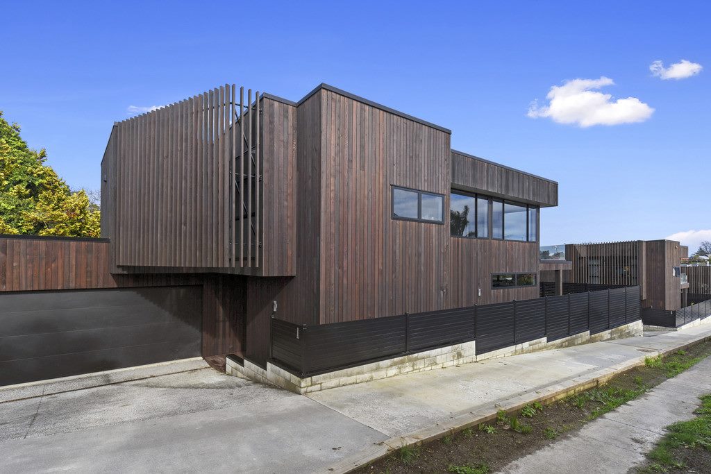 Spacious bedroom with modern furniture